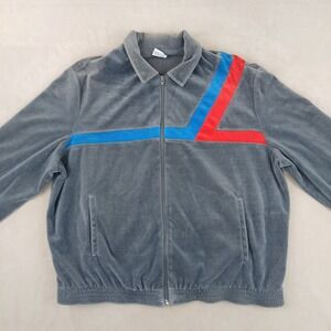 VTG Tail USA XL Mens Track Jacket Velour 25x24 Hipster Retro True Vintage